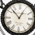 Industrial Style Retro Gear Analog Wall Clock - rear_view