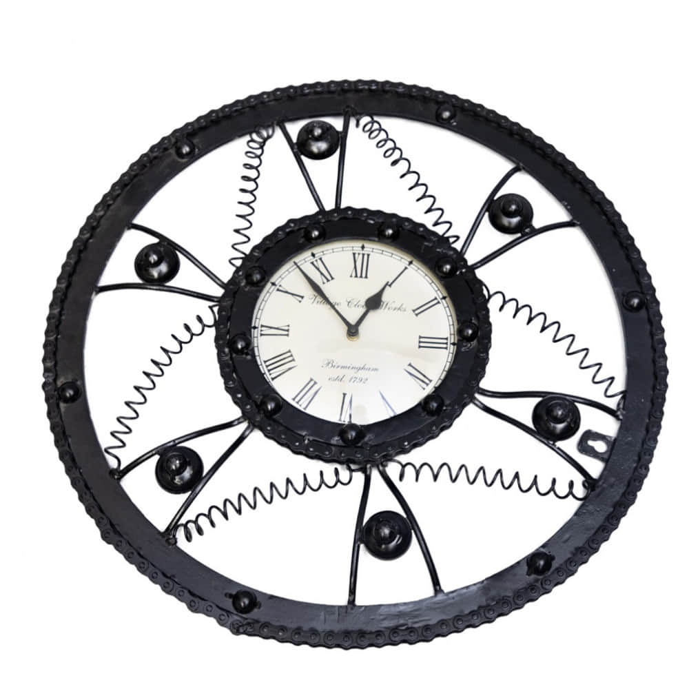 Industrial Style Retro Gear Analog Wall Clock - photo