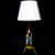 COUPLE PAINTED TABLE TOP BOTTLE LAMP WITH SHADE - photo