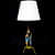 COUPLE PAINTED TABLE TOP BOTTLE LAMP WITH SHADE - front_view
