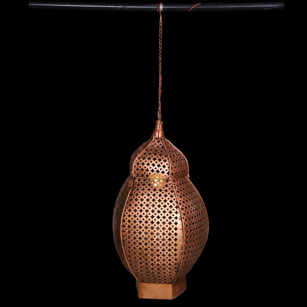 Antique Copper Polished Hanging Lamp Type 02 - front_view