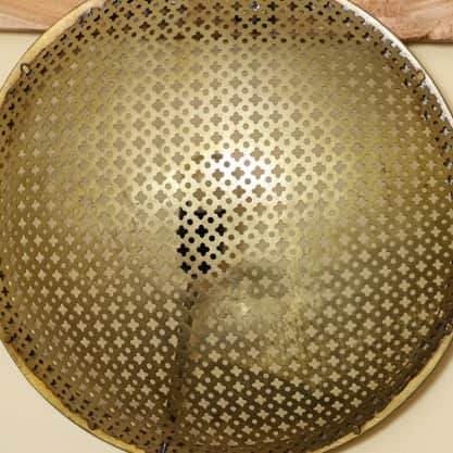 Brass Polished Wall Hanging Lamp Set Of 2 - top_view