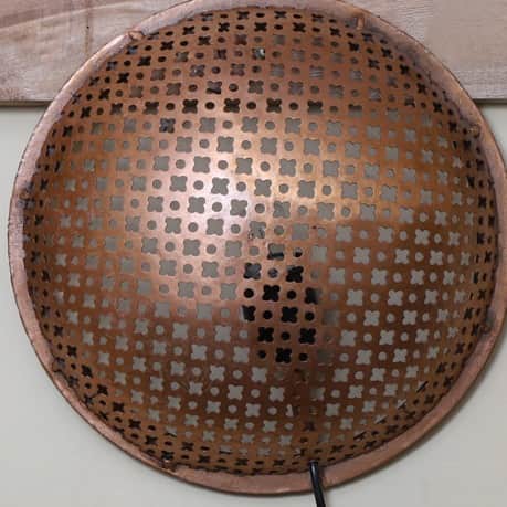Antique Copper Polished Wall Hanging Lamp (Set Of 2) - top_view