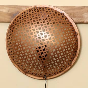 Antique Copper Polished Wall Hanging Lamp (Set Of 2)