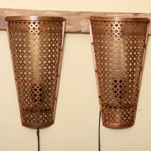 Antique Copper Polished Wall Hanging Lamp (Set of 2)