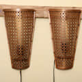 Antique Copper Polished Wall Hanging Lamp (Set of 2) - front_view