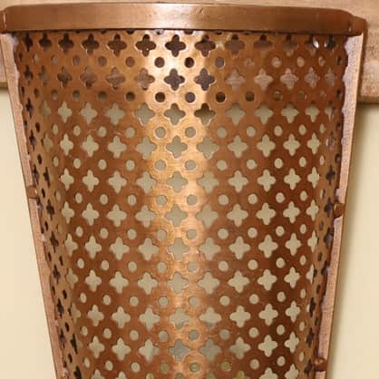 Antique Copper Polished Wall Hanging Lamp (Set of 2) - top_view