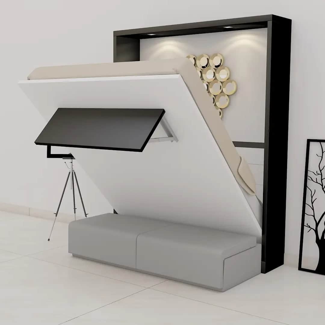 Neptune D Wallbed with Sofa Queen size - front_view