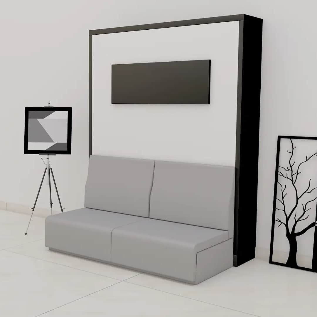 Neptune D Wallbed with Sofa Queen size - rear_view