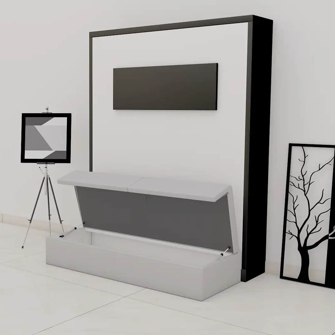 Neptune D Wallbed with Sofa Queen size - left_view