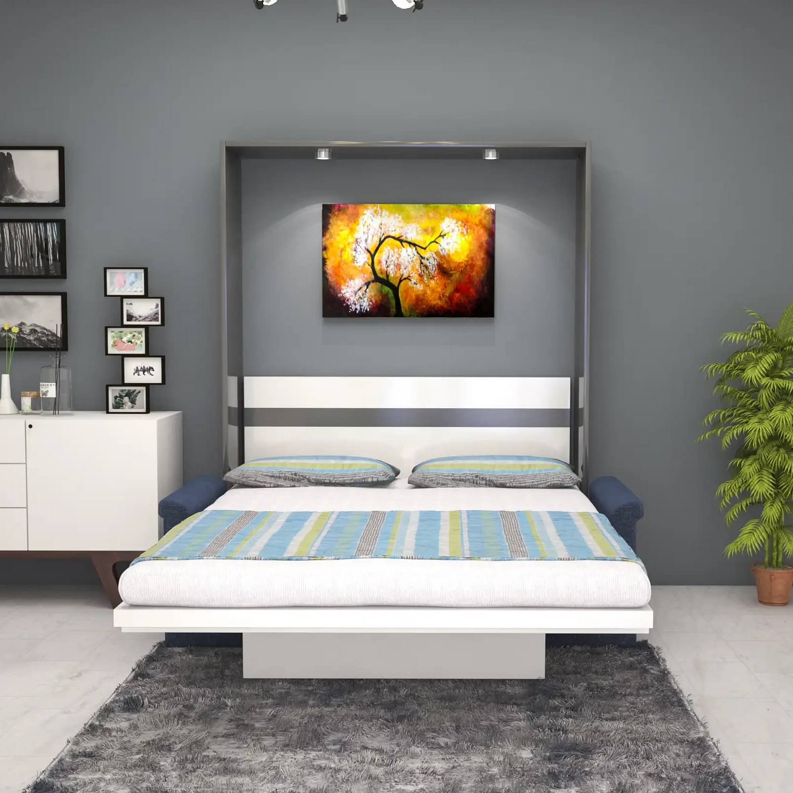 Oliver A Wallbed with Sofa Queen size