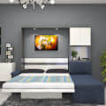 Oliver LX Wallbed with Sofa Queen size - front_view