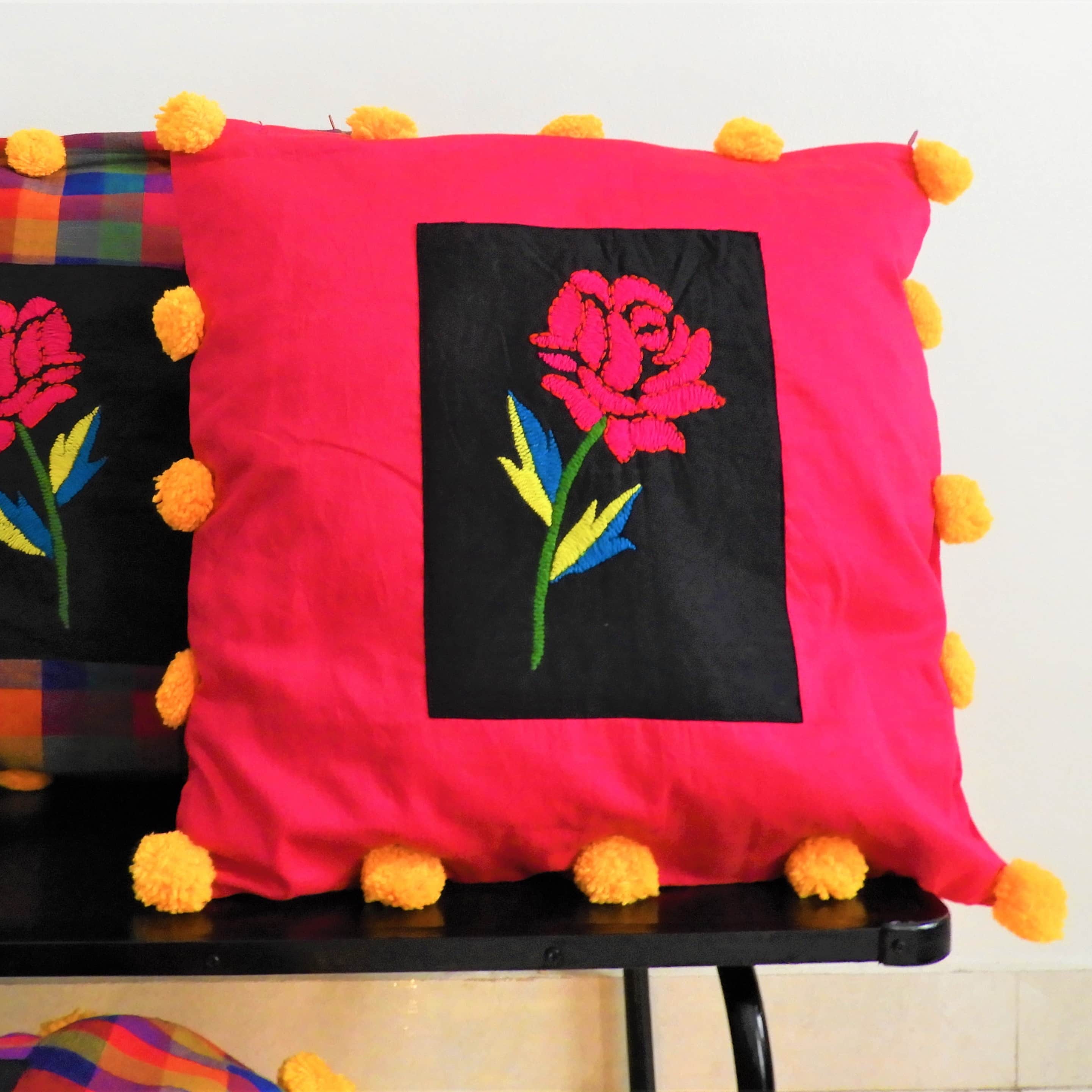 Handembroidered Cushion Covers - top_view