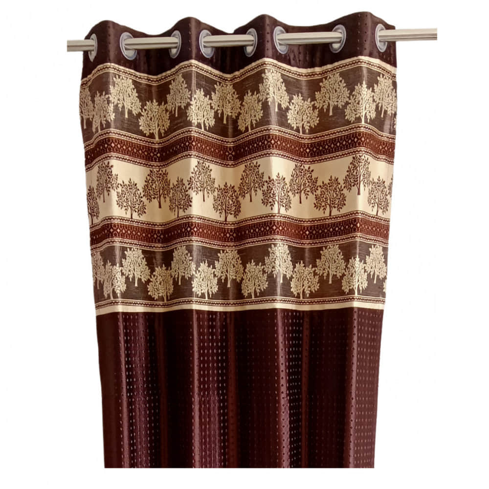 Brown Polyster Curtain For Door - photo