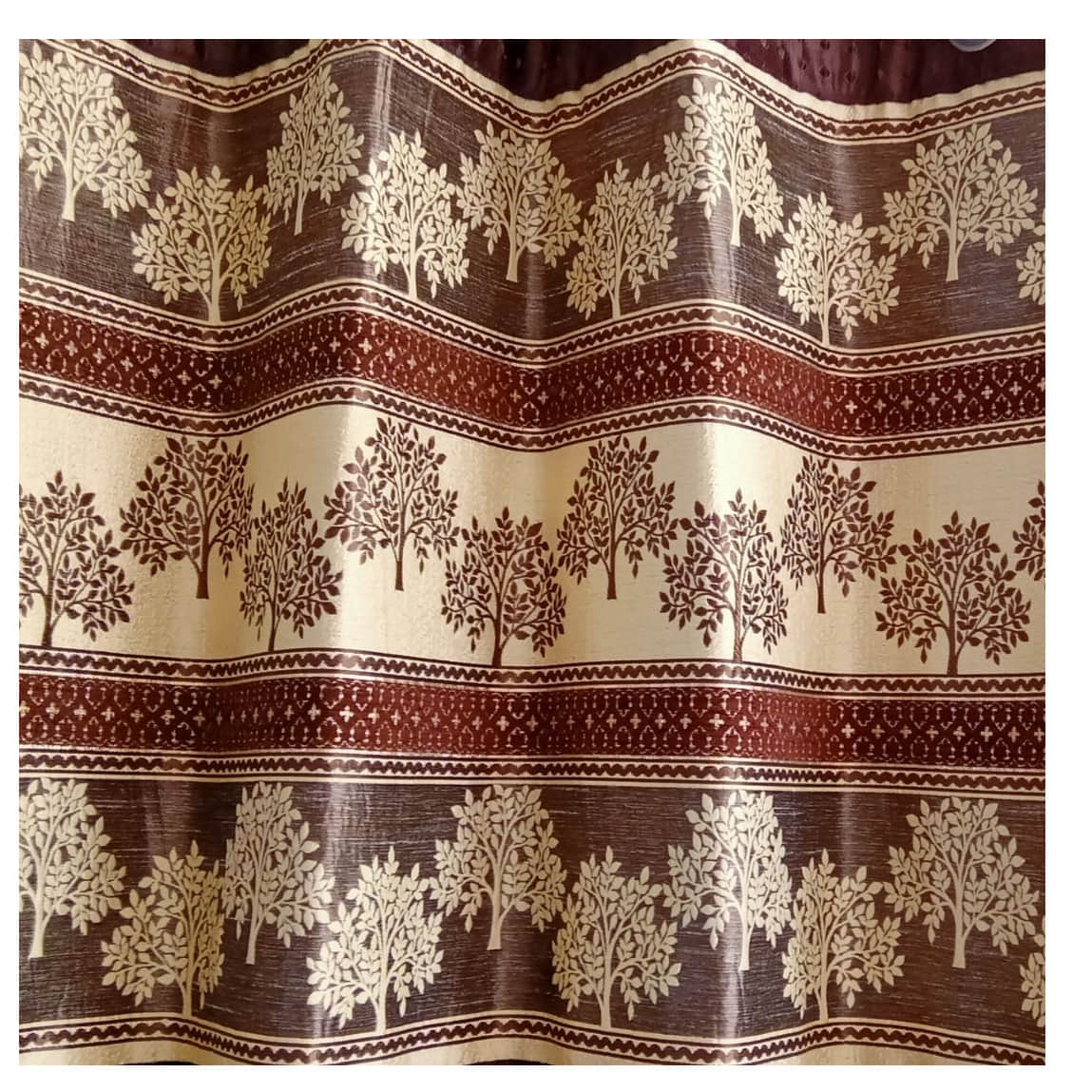 Brown Polyster Curtain For Door - front_view