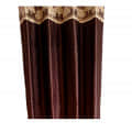 Brown Polyster Curtain For Door - rear_view