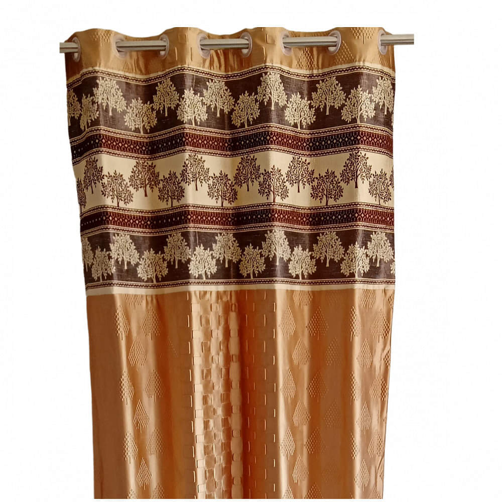 Cream Polyster Curtain - photo