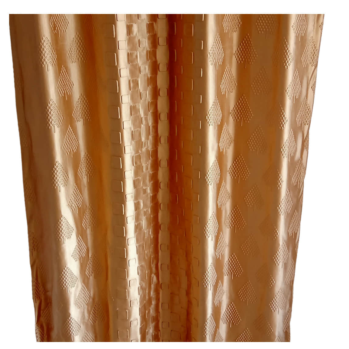 Cream Polyster Curtain - left_view