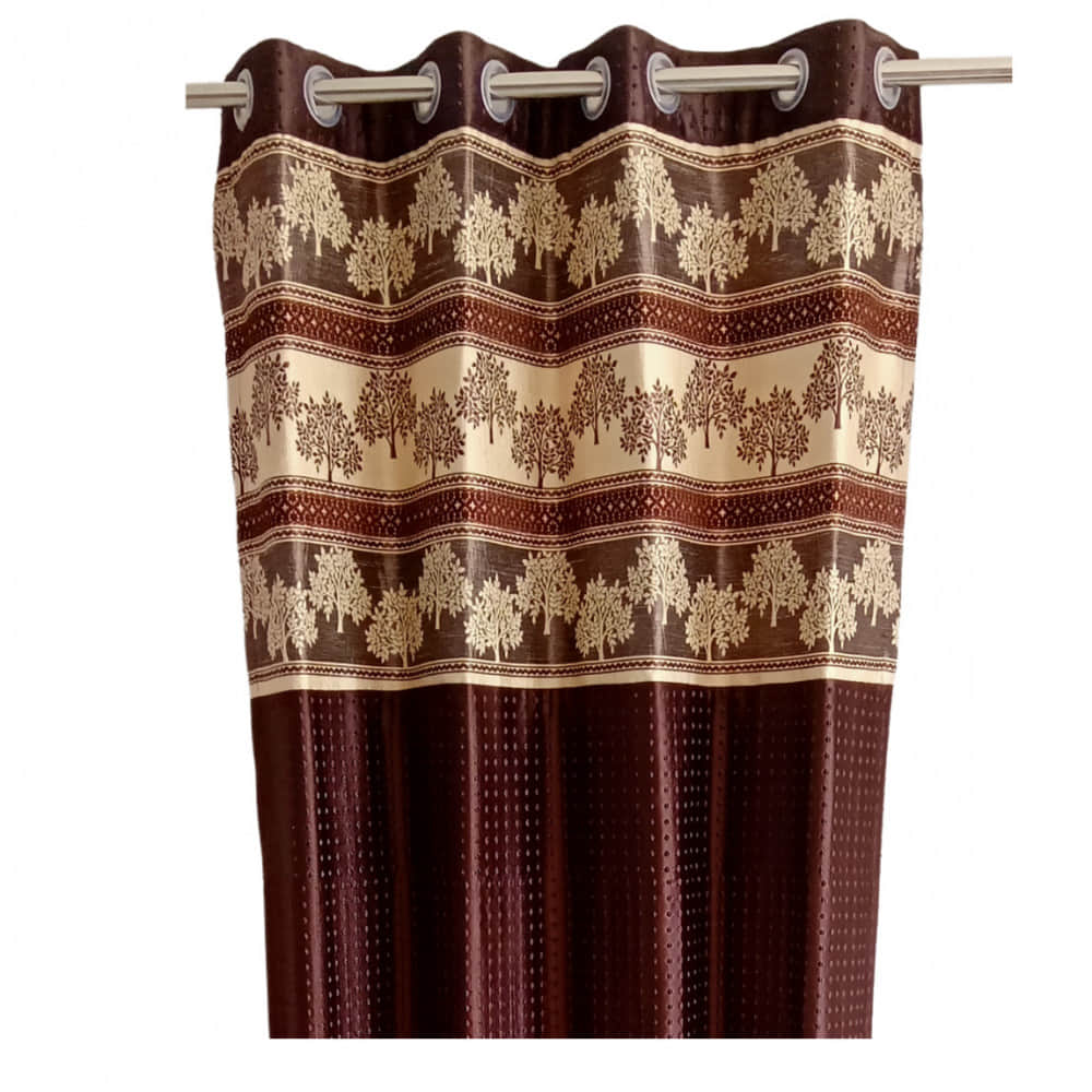 Brown Polyster Curtain - photo