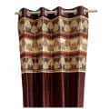 Brown Polyster Curtain - front_view