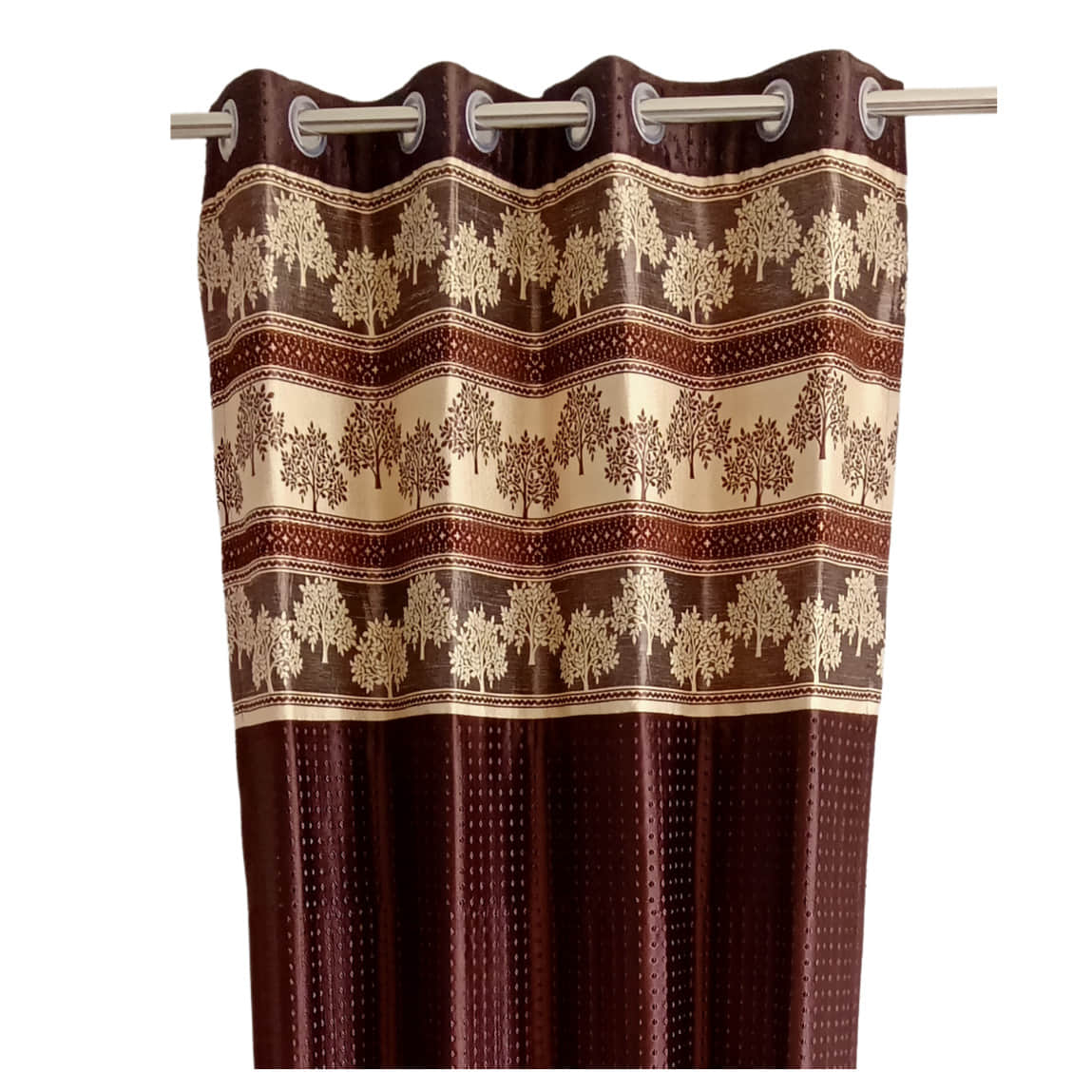 Brown Polyester Curtain