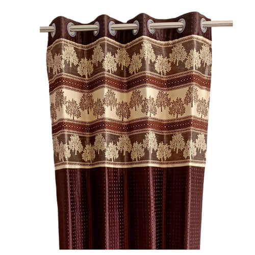 Brown Polyester Curtain