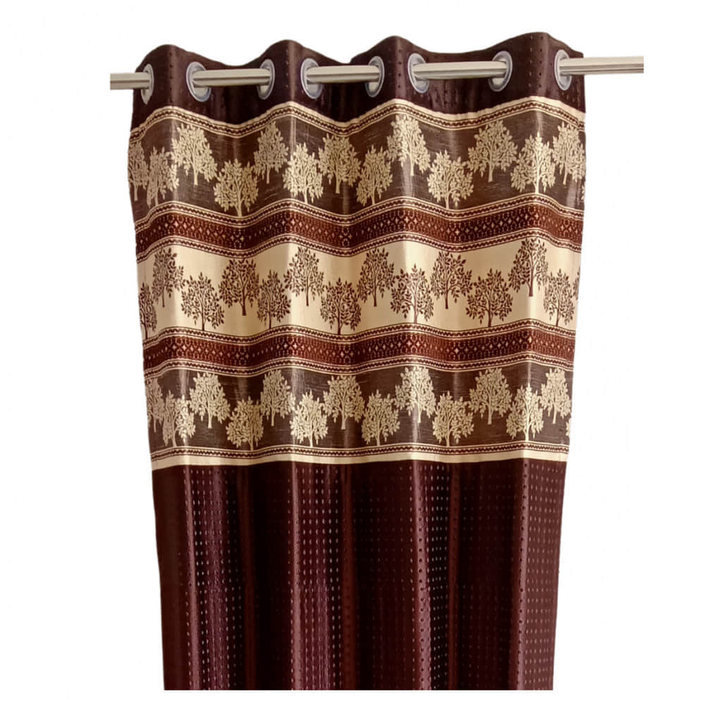 Brown Polyester Curtain - photo