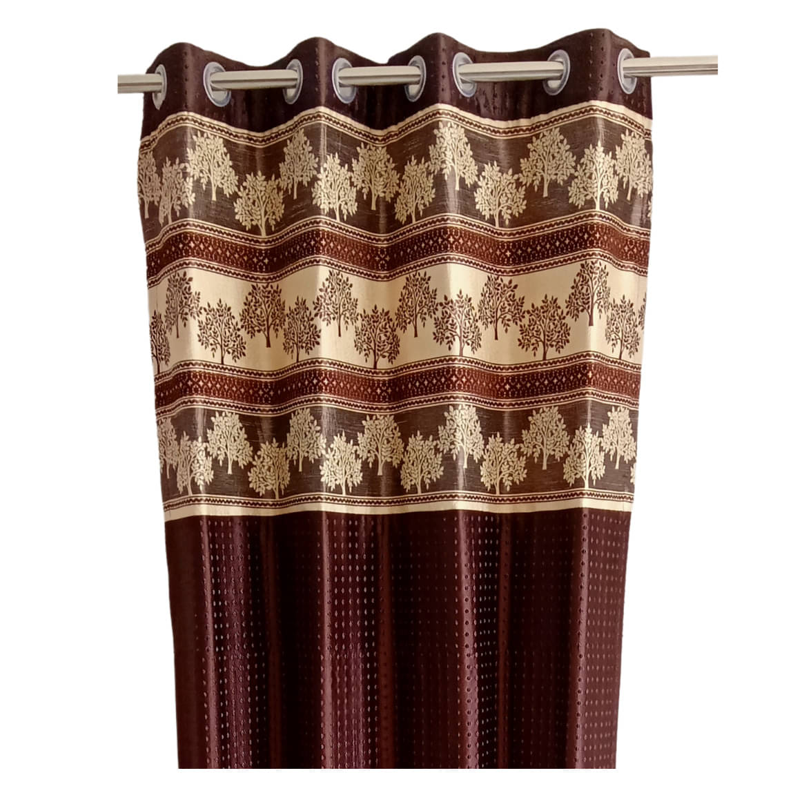 Brown Polyester Curtain