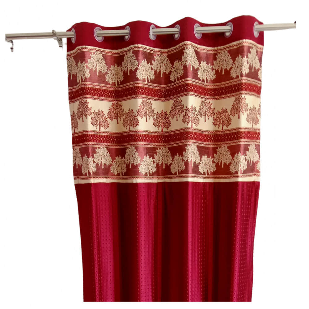 Red Polyster Curtain 2 - photo