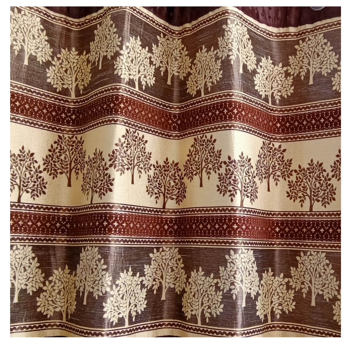 Red Polyster Curtain 2 - top_view