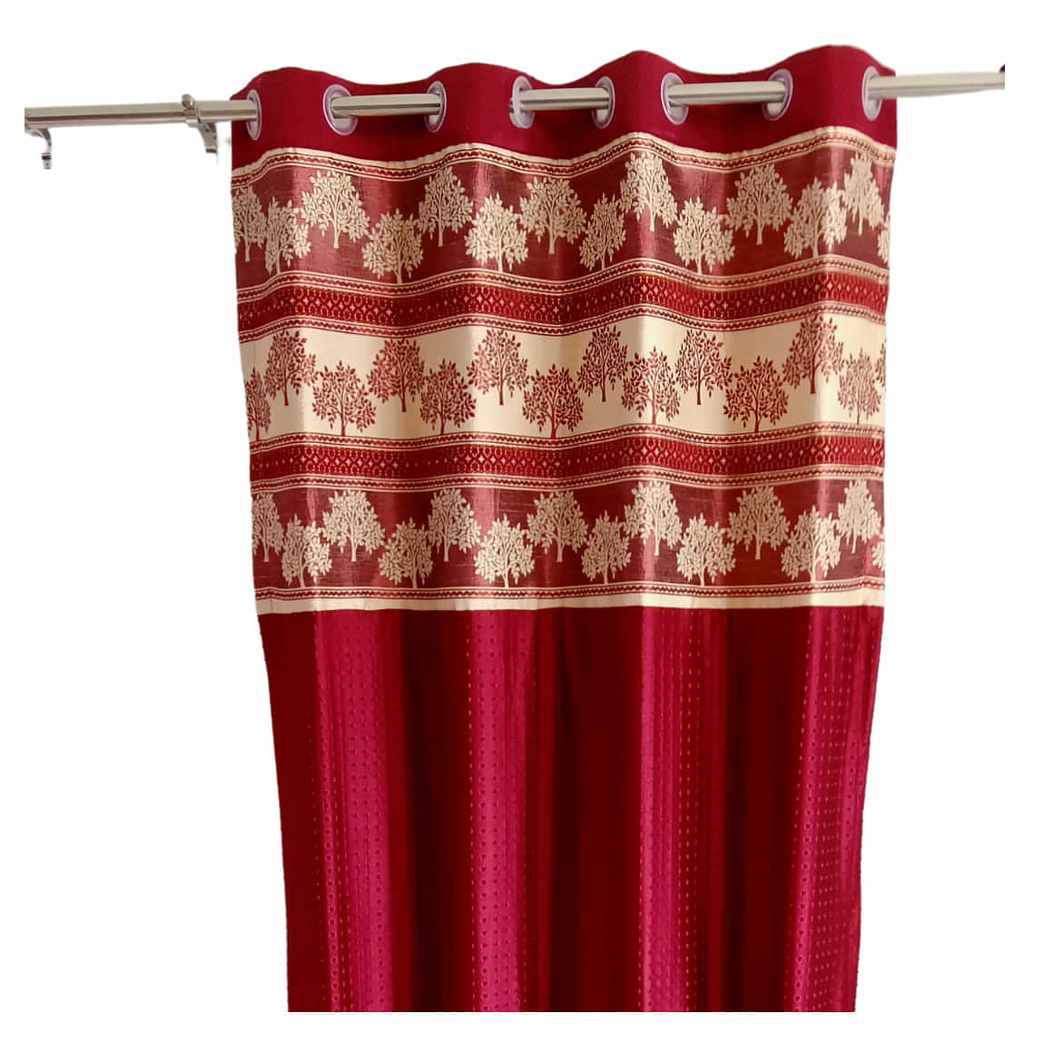 Red Polyster Curtain 1 - photo