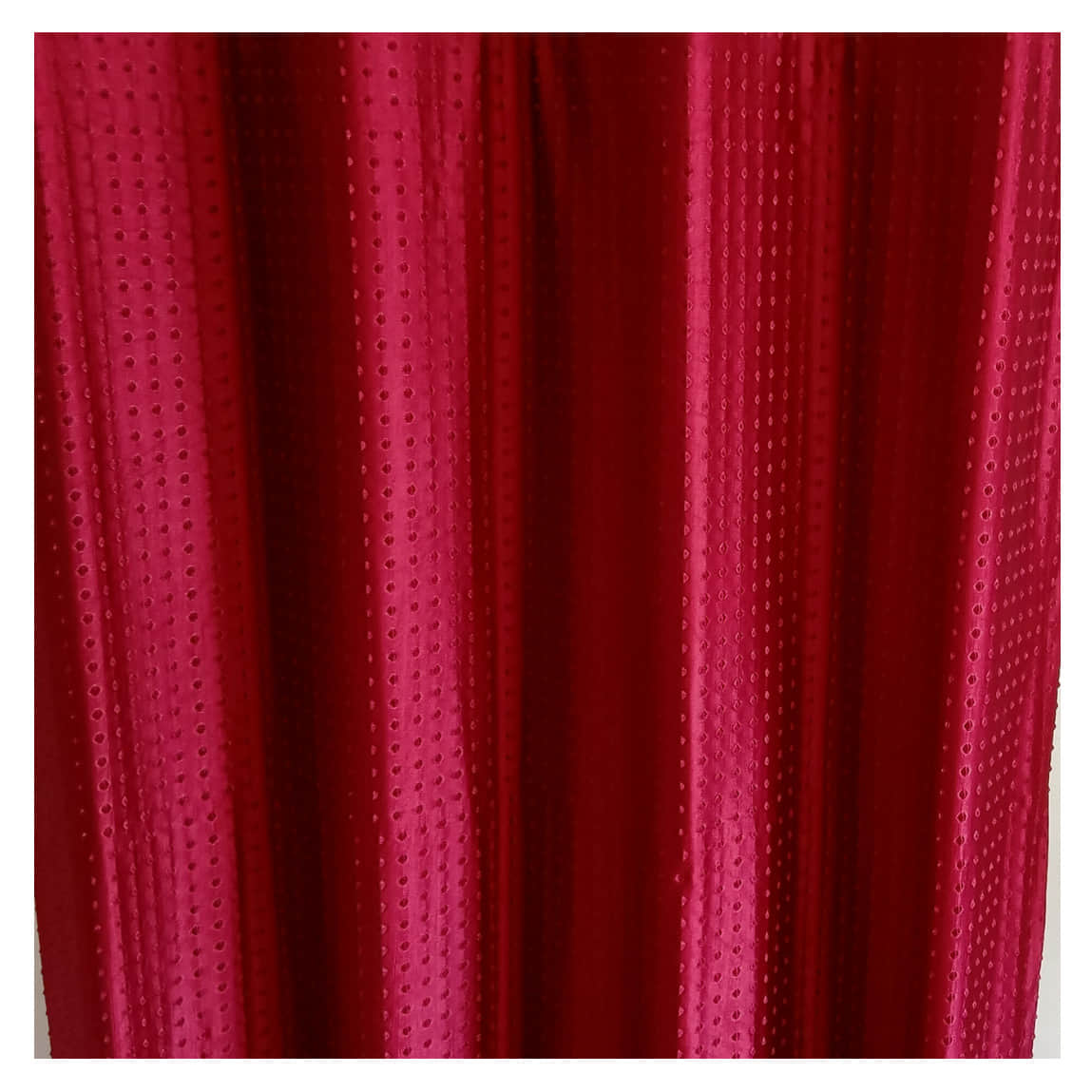 Red Polyster Curtain 3 - top_view
