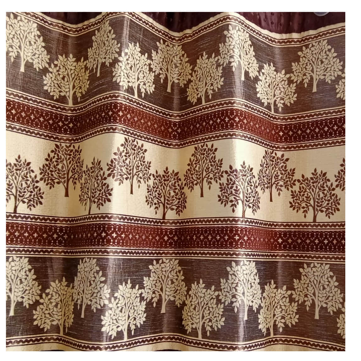 Red Polyster Curtain 3 - rear_view