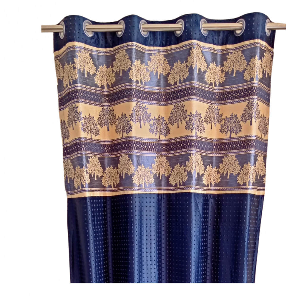 Blue polyster Curtain 2 - photo