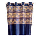 Blue polyster Curtain 2 - front_view