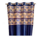 Blue Polyster Curtain 1 - front_view