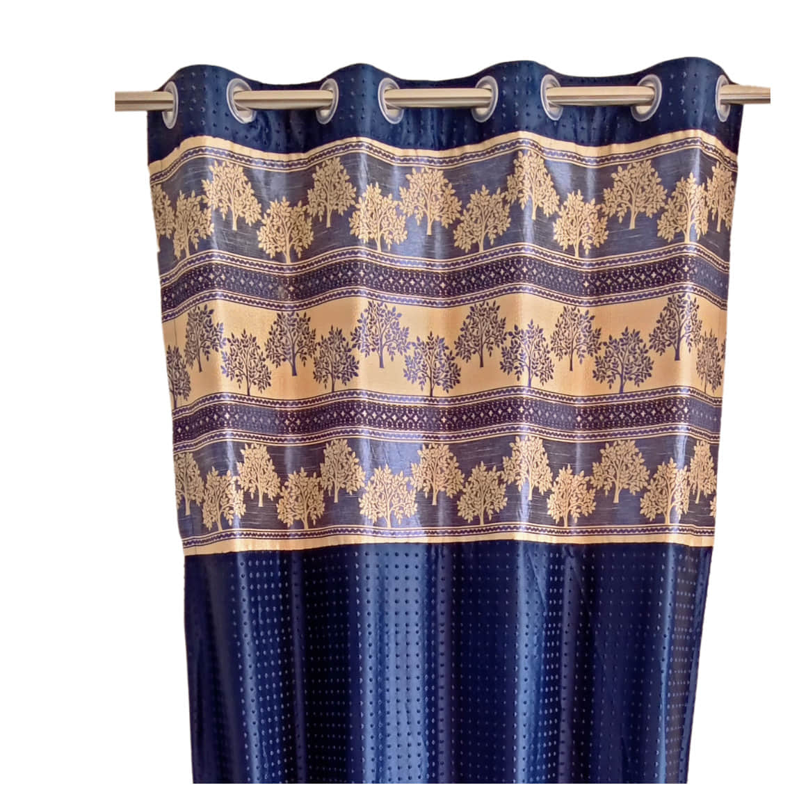 Blue Polyster Curtain