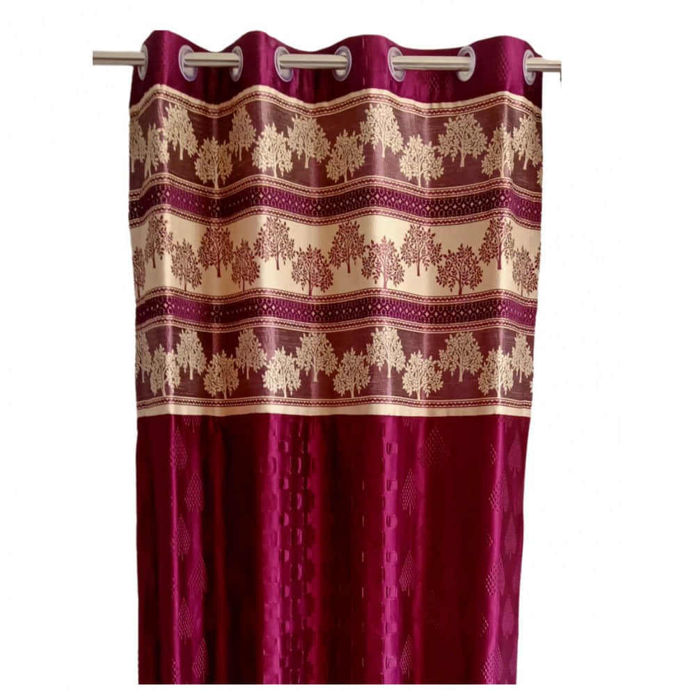 Wine Polyester Curtain - photo