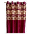 Wine Polyester Curtain - front_view