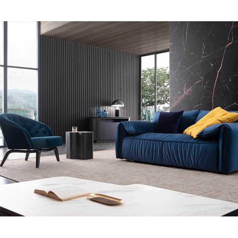 Luxury 3 Seater Sofa in Blue Color - photo