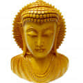 Wooden buddha head - top_view