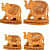 Wooden elephant undercut set of 4 piece - photo