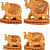 Wooden elephant undercut set of 4 piece - front_view