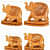Wooden elephant undercut set of 4 piece - top_view