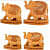 Wooden elephant undercut set of 4 piece - rear_view