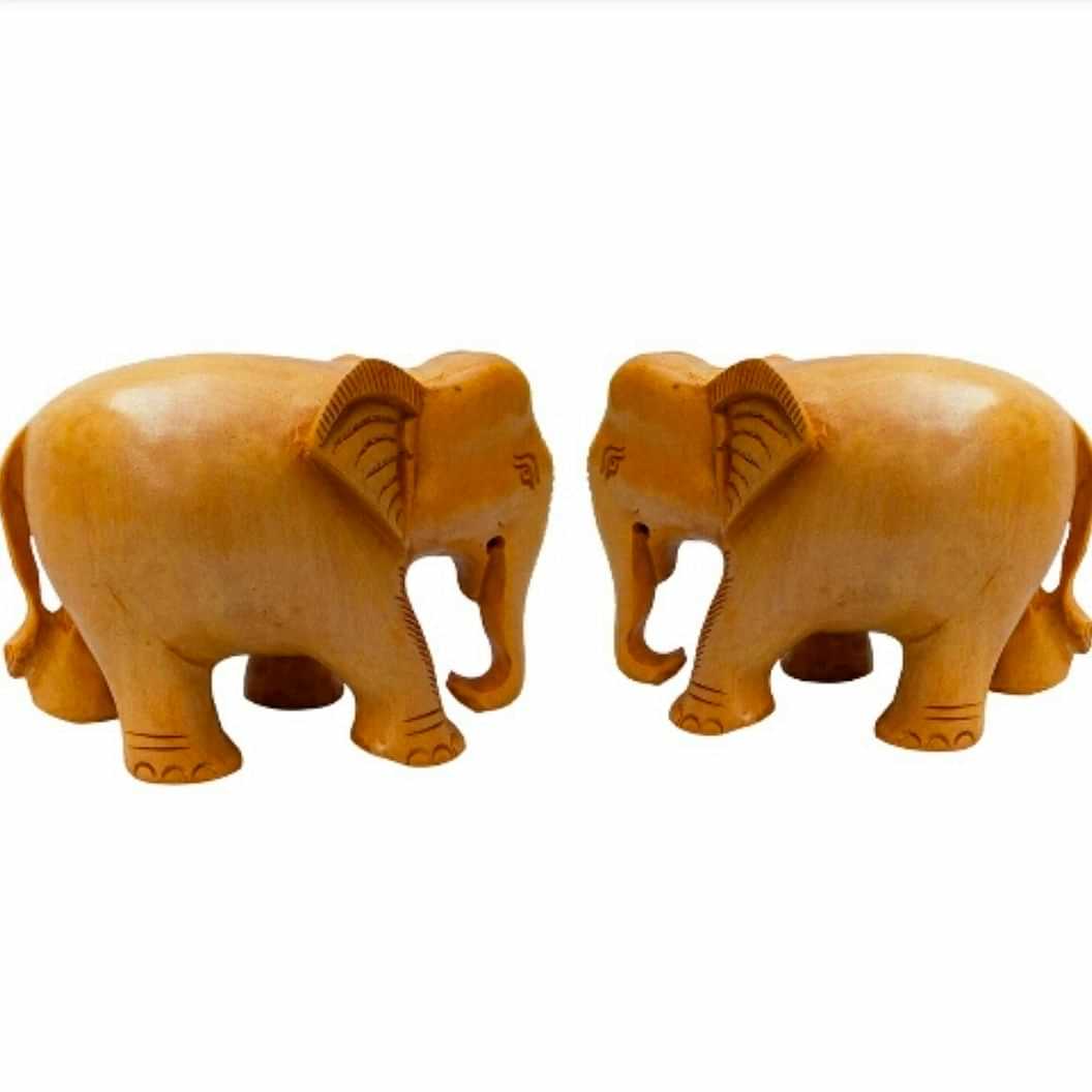Wooden elephant (Pack of 2) - photo