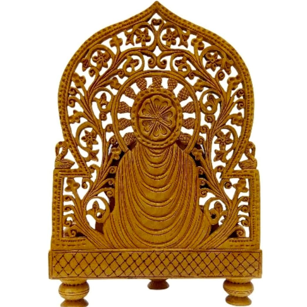 Wooden buddha - front_view