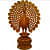 Wooden peacock undercut - front_view