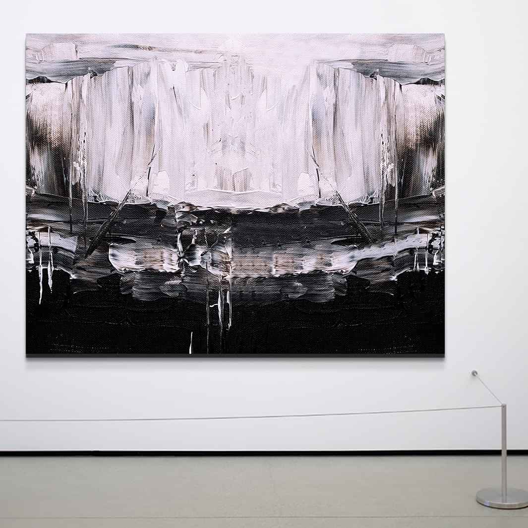 'Blaxury Art' Abstract Art 24X18 Inches With Certificate Of Authenticity, Modern Art Painting - photo