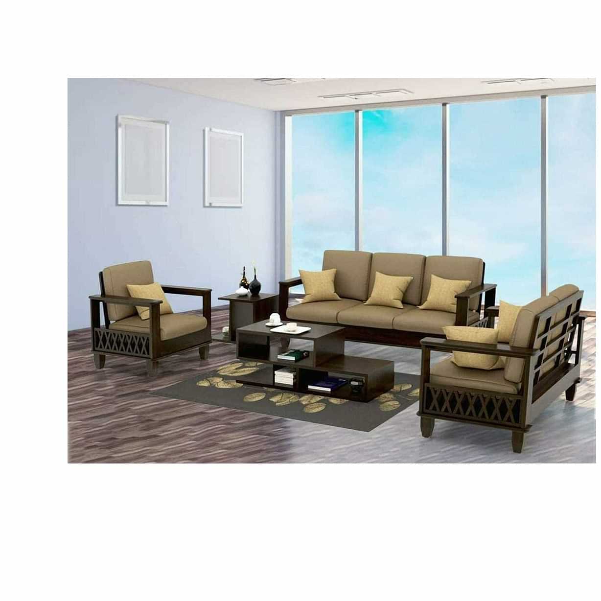 Fujairah Sheesham Wood Sofa Set - photo